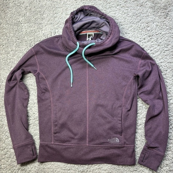 The North Face Sweatshirt Womens Small Cowl Neck Pullover Neck Warmer Purple - Picture 1 of 5